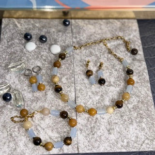 Golden Balance – One-of-a-Kind Tiger’s Eye Jewelry Set