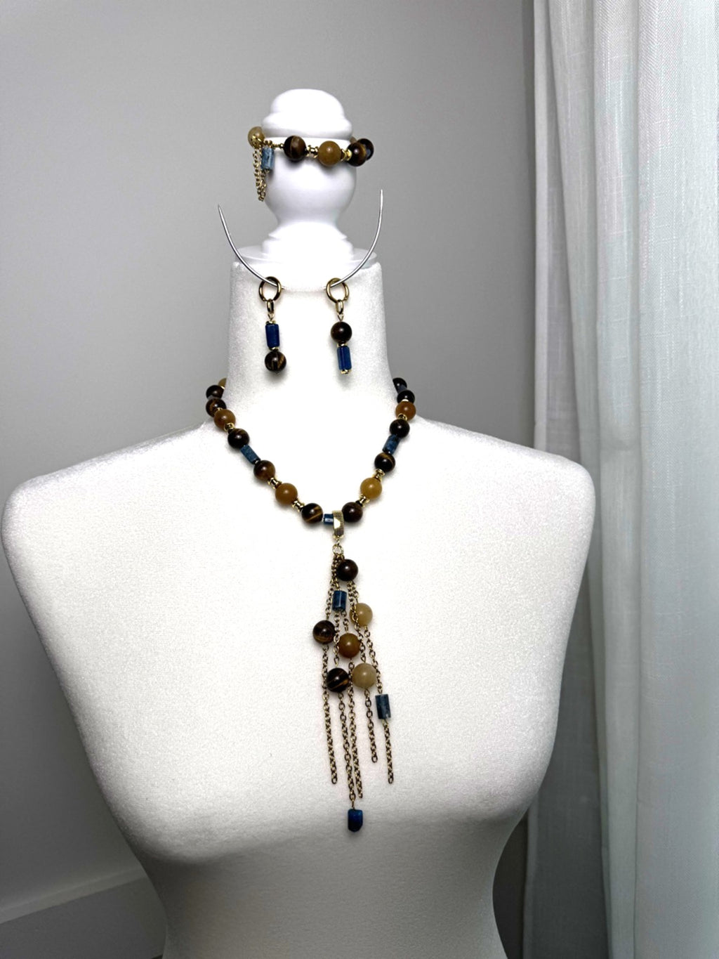 Golden Instinct – One-of-a-Kind Tiger’s Eye Jewelry Set